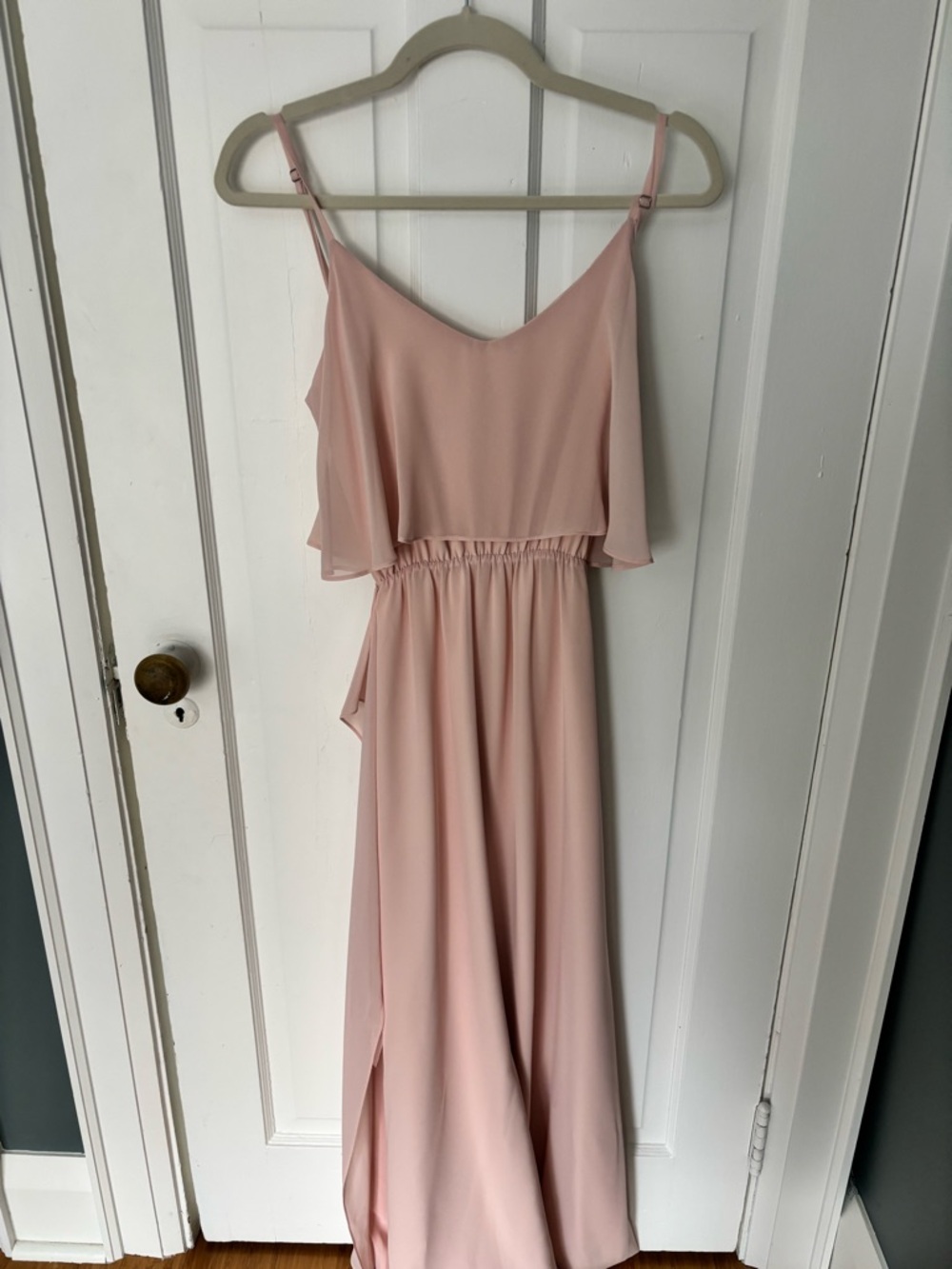 Ceremony by Joanna August Blush Maxi Dress with Spaghetti Straps